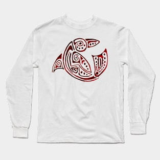 Red dolphin Long Sleeve T-Shirt